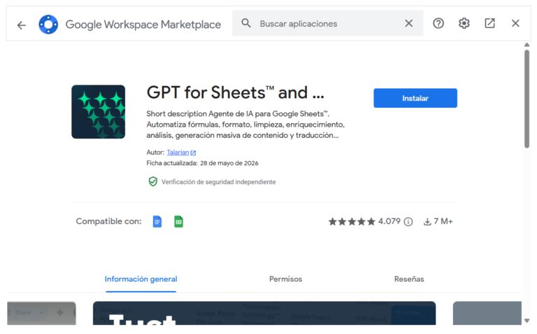conectar ChatGPT a Google Sheets