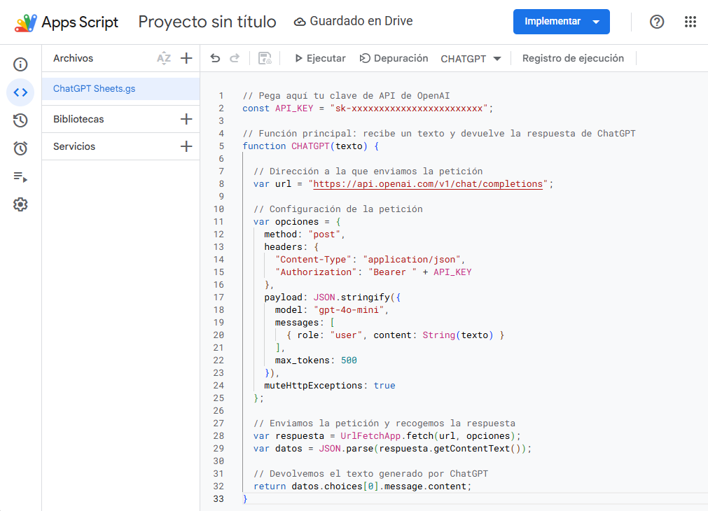apps script con chatgpt
