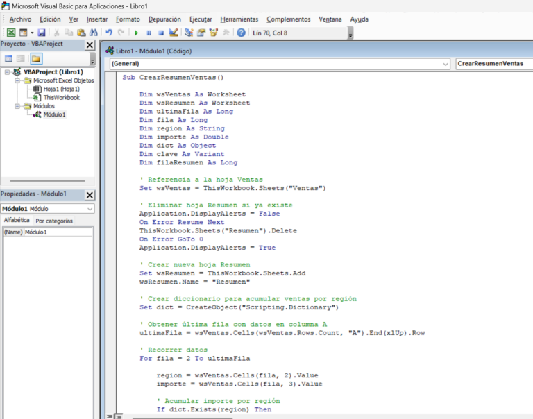 crear macros de Excel con ChatGPT