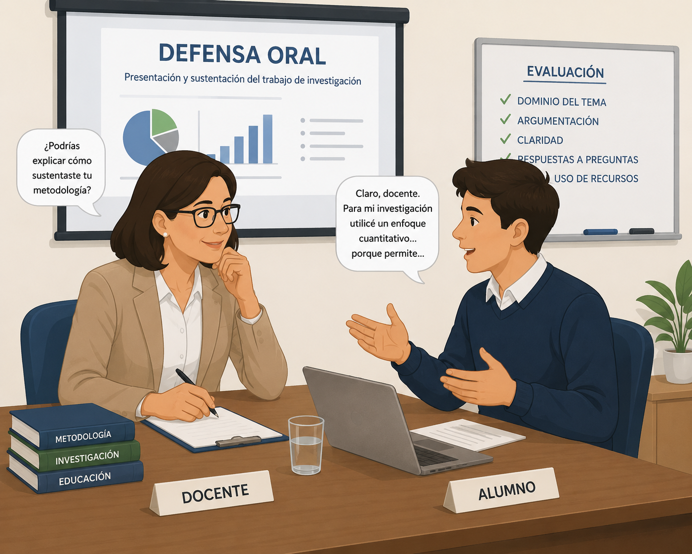 protocolo de actuacion para detectar uso de ia en alumnos defensa oral
