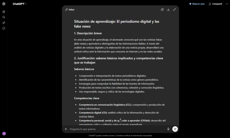 Cómo crear situaciones de aprendizaje con ChatGPT y LOMLOE: guía práctica 2026